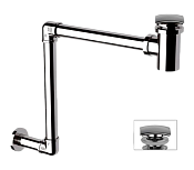 Remer Сифон для раковины с донным клапаном, цвет: cromo 985S