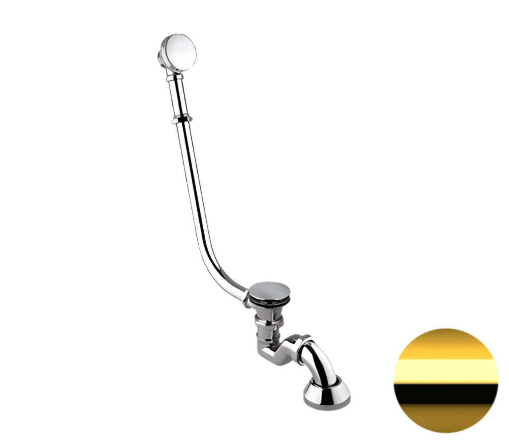 Remer Слив-перелив click-clack для ванны, цвет: oro lucido 96LICCDO