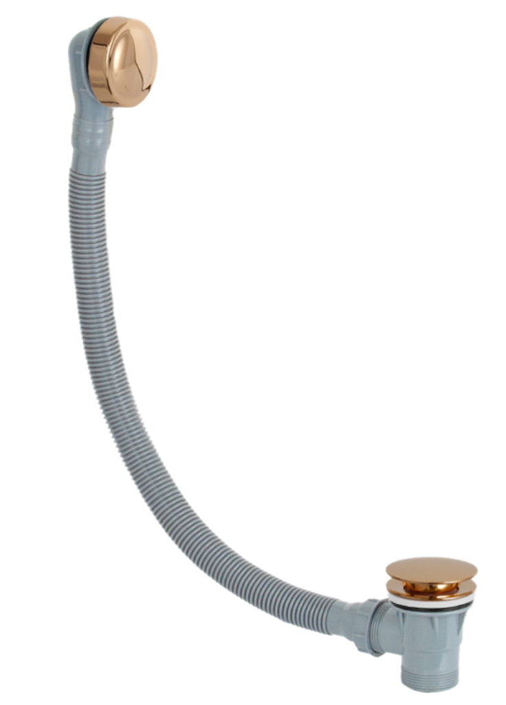 Remer Слив-перелив click-clack для ванны, цвет: oro lucido 96PCCDO