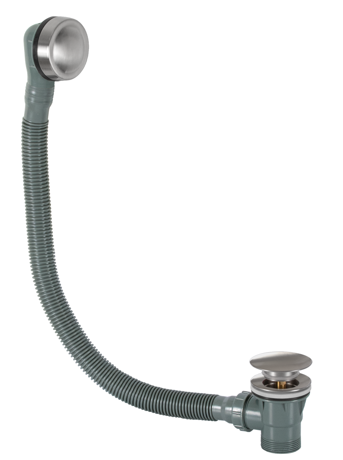 Remer Слив-перелив click-clack для ванны, цвет: nichel spazzolato 96PCCNP