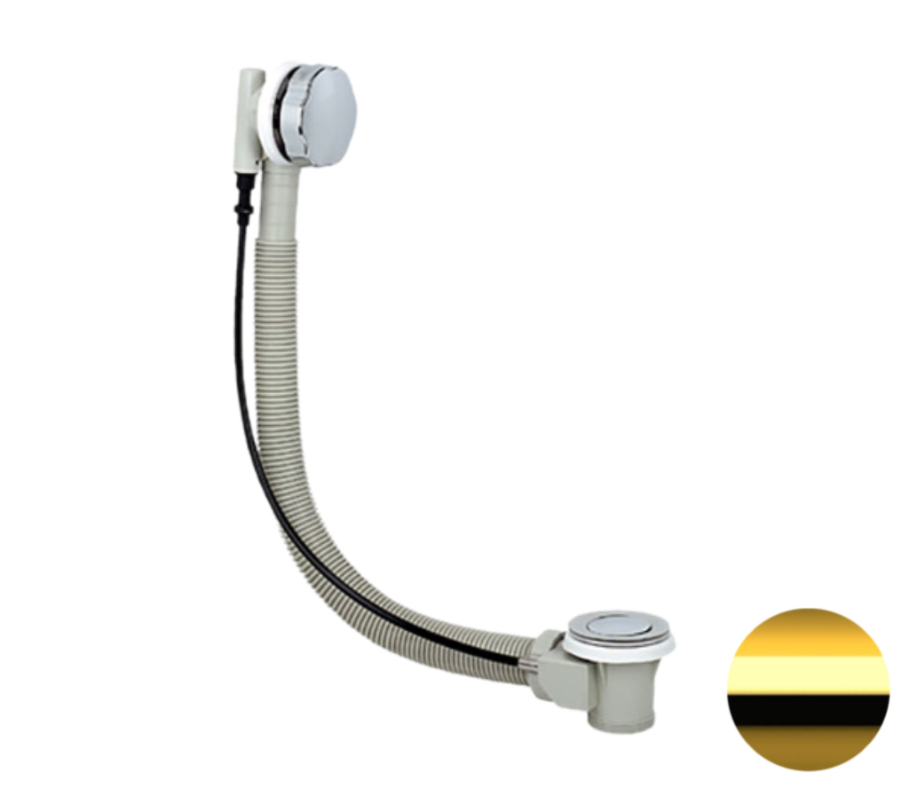 Remer Слив-перелив полуавтоматический для ванны, цвет: oro lucido 96PDO