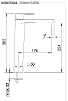 Remer Dream Смеситель для раковины, с донным клапаном, высота излива 25,4 см, цвет: cromo D10L