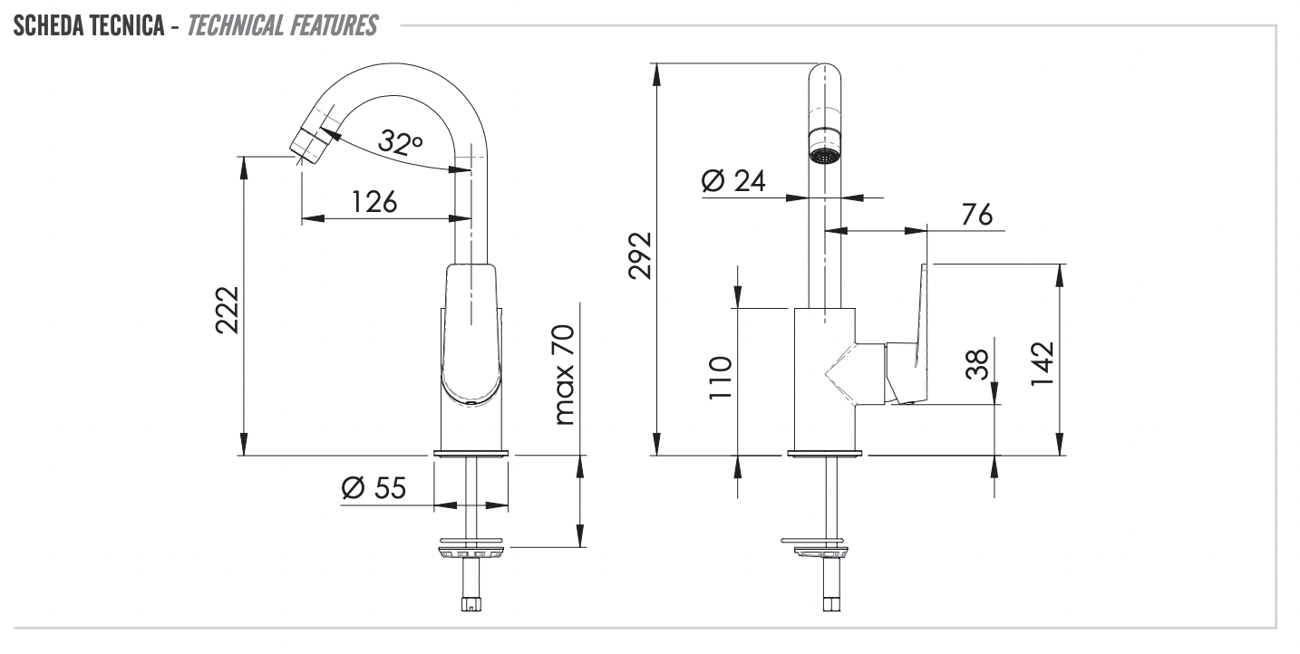 Remer Dream Смеситель для кухни, цвет: cromo D72C