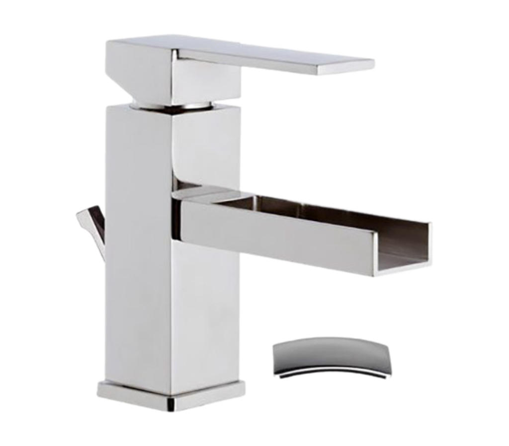 Remer Qubika Cascata Смеситель для раковины, с донным клапаном, высота излива 7 см, цвет: cromo QC10