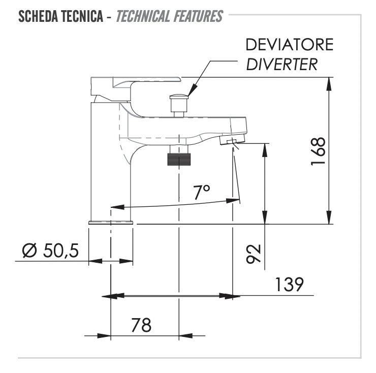 Remer Winner Смеситель на борт ванны , излив 13,9 см, цвет: cromo W04