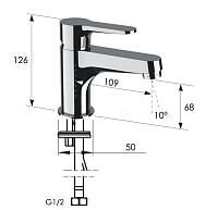 Remer Winner Смеситель для раковины, без донного клапана, высота излива 6,8 см, цвет: cromo W11S