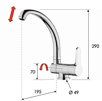 Remer Winner Смеситель для кухни, цвет: cromo W42R