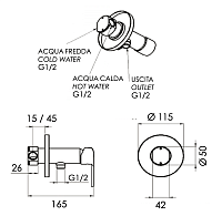 Remer Winner Смеситель для душа встраиваемый, 1 потребитель, с держателем, цвет: cromo W65B