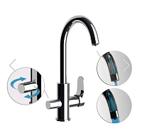 Remer Winner Смеситель для кухни, с независимым каналом для питьевой воды, цвет: cromo W79DW