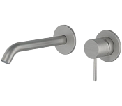 Remer X Style Inox Смеситель для раковины встраиваемый, излив 16 см, цвет: inox spazzolato SSX15P