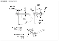 Remer X Style Inox Смеситель для раковины встраиваемый, излив 18 см, цвет: inox spazzolato SSX15PL