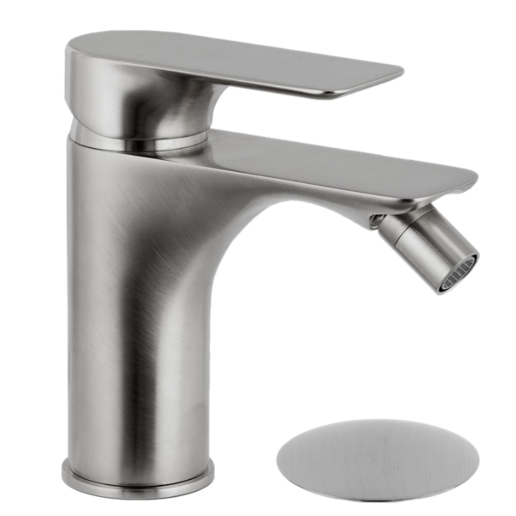 Remer Infinity Смеситель для биде, с донным клапаном, цвет: nichel spazzolato I20NP