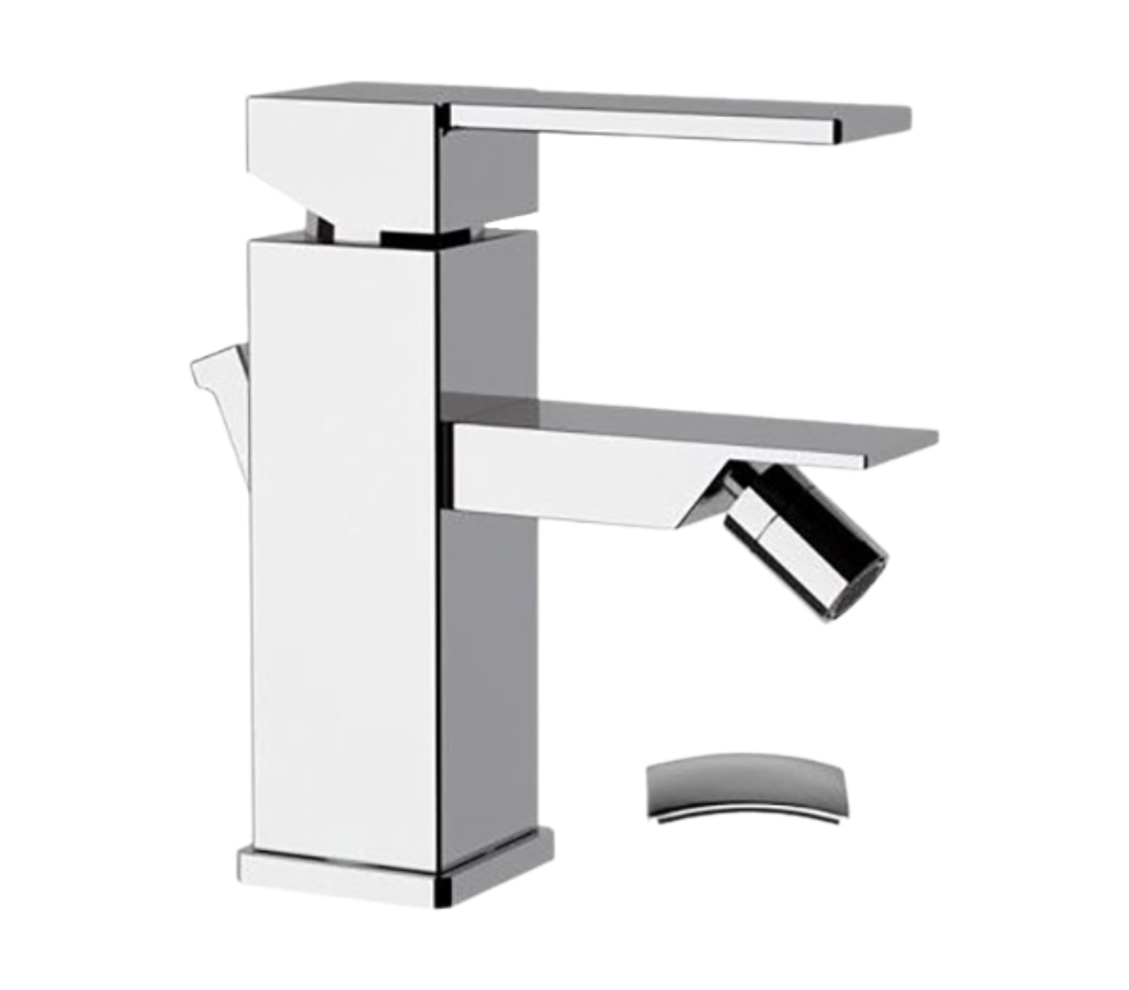 Remer Qubika Смеситель для биде, с донным клапаном, цвет: cromo Q20