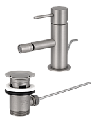 Remer X Style Смеситель для биде, с донным клапаном, цвет: nichel spazzolato opaco X20NPO