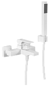 Remer Absolute Смеситель для ванны с душем, лейка, держатель, шланг 150 см, цвет: bianco opaco AU02BO