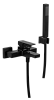 Remer Absolute Смеситель для ванны с душем, лейка, держатель, шланг 150 см, цвет: nero opaco AU02NO