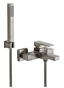 Remer Absolute Смеситель для ванны с душем, лейка, держатель, шланг 150 см, цвет: nichel spazzolato AU02NP