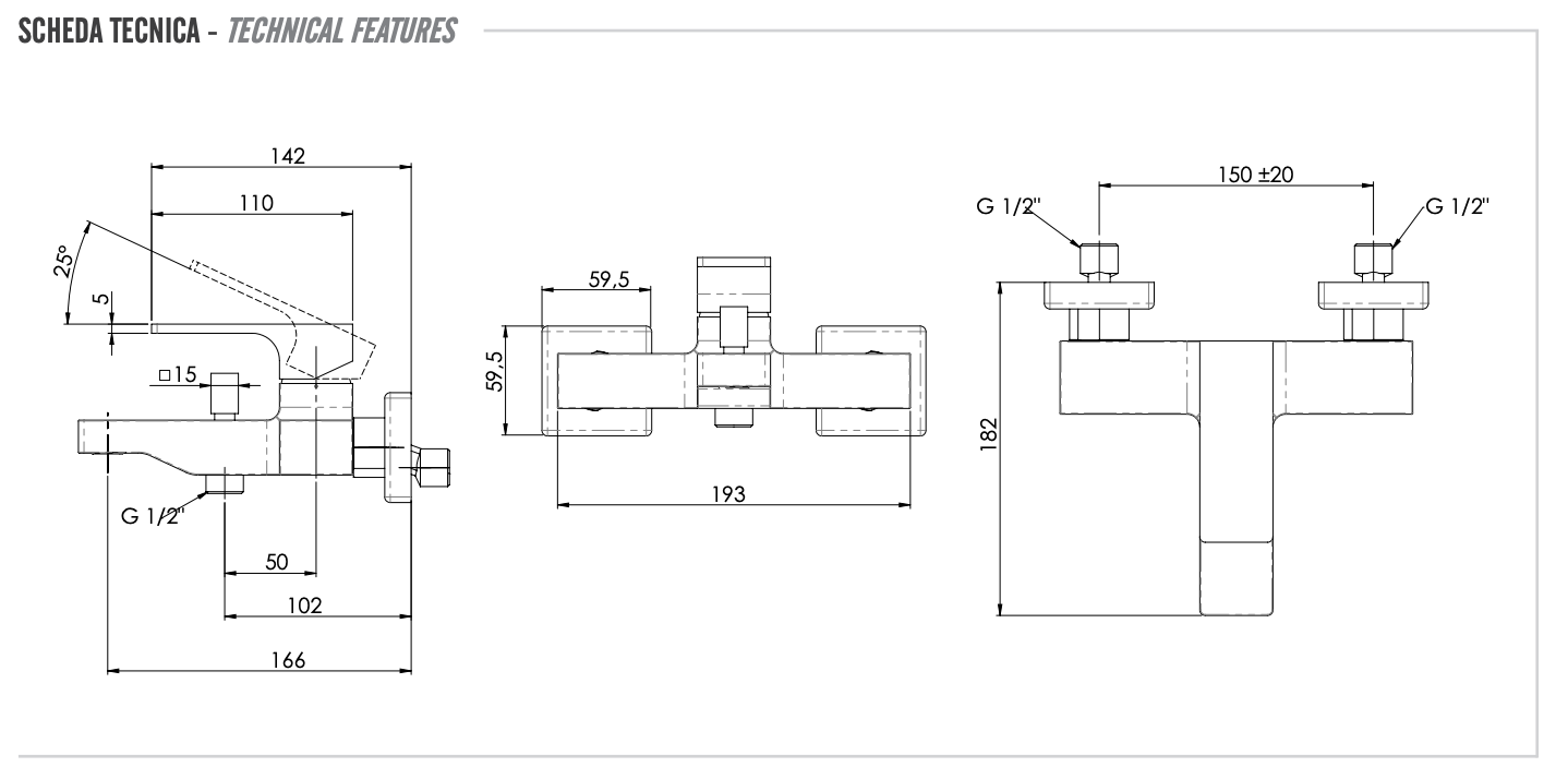Remer Absolute Смеситель для ванны с душем, цвет: bianco opaco AU05BO