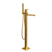 Remer Absolute Смеситель для ванны напольный, со скрытой частью, цвет: oro spazzolato AU08BG