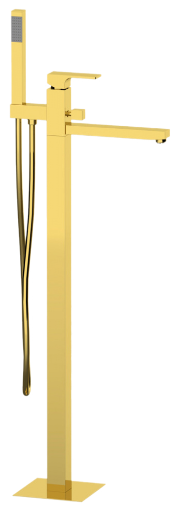 Remer Absolute Смеситель для ванны напольный, со скрытой частью, цвет: oro lucido AU08DO