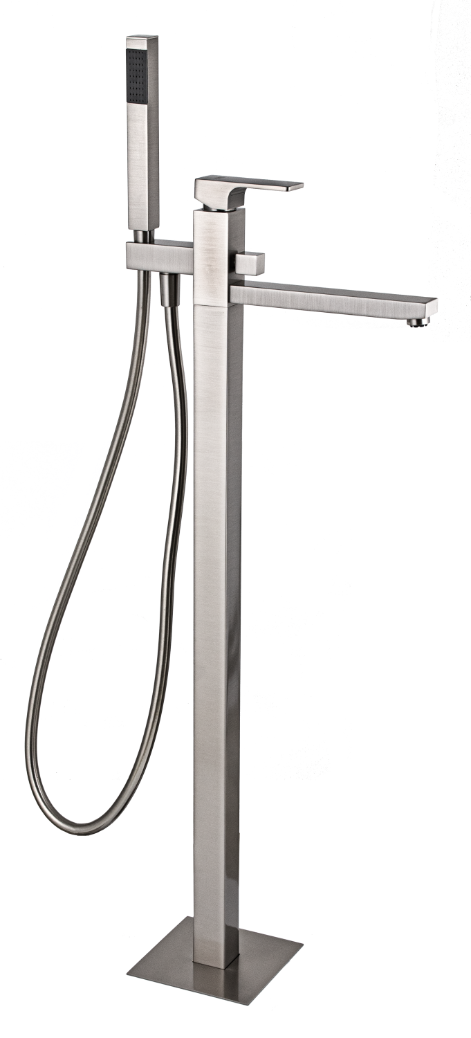 Remer Absolute Смеситель для ванны напольный, со скрытой частью, цвет: nichel spazzolato AU08NP