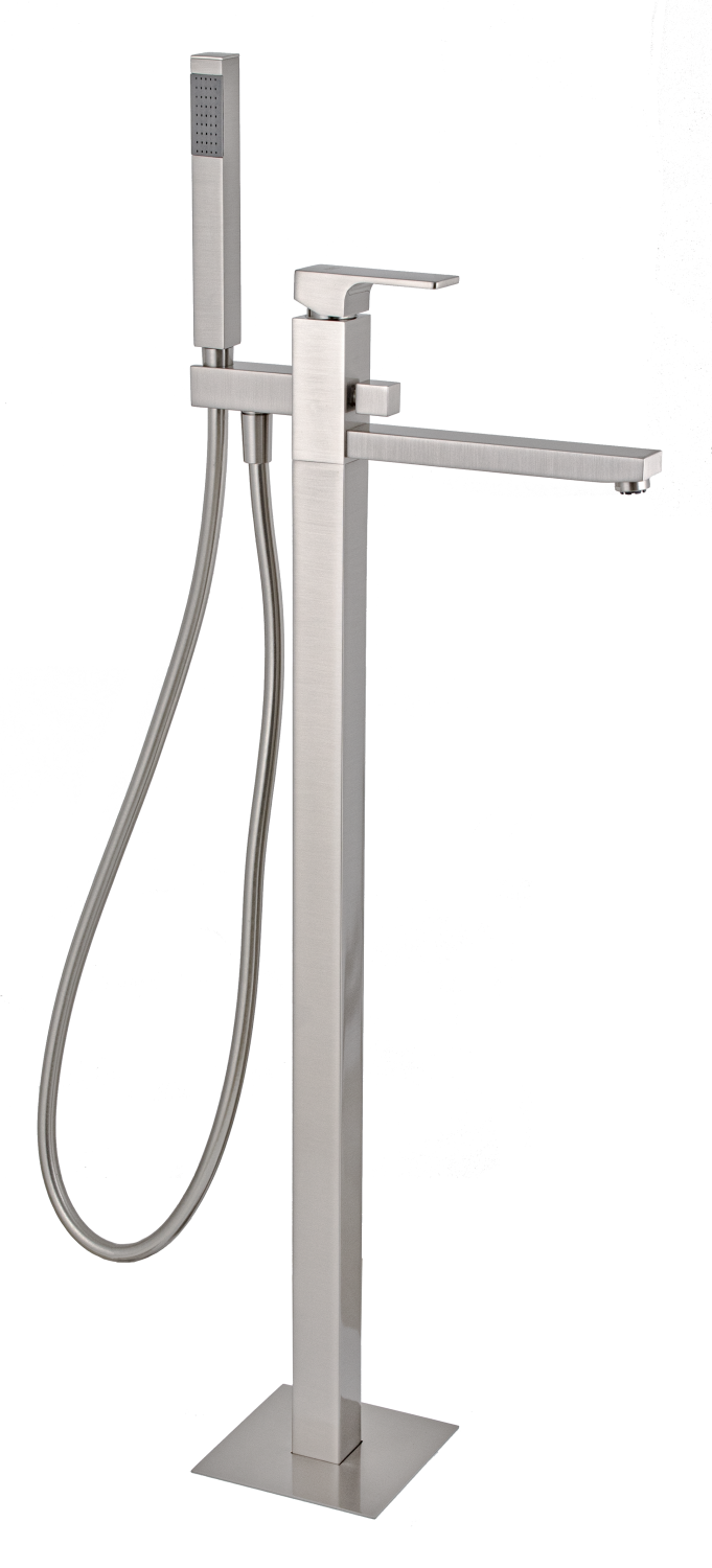 Remer Absolute Смеситель для ванны напольный, со скрытой частью, цвет: nichel spazzolato opaco AU08NPO