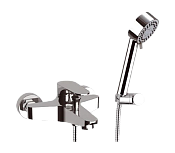 Remer Class Line Смеситель для ванны с душем, лейка 3 вида струи, шланг 150 см, цвет: cromo L02