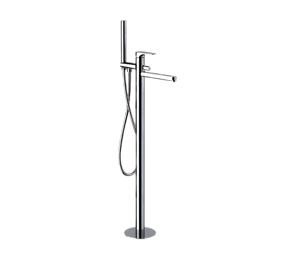 Remer Class Line Смеситель для ванны напольный, излив 20,1 см, со скрытой частью, цвет: cromo L08