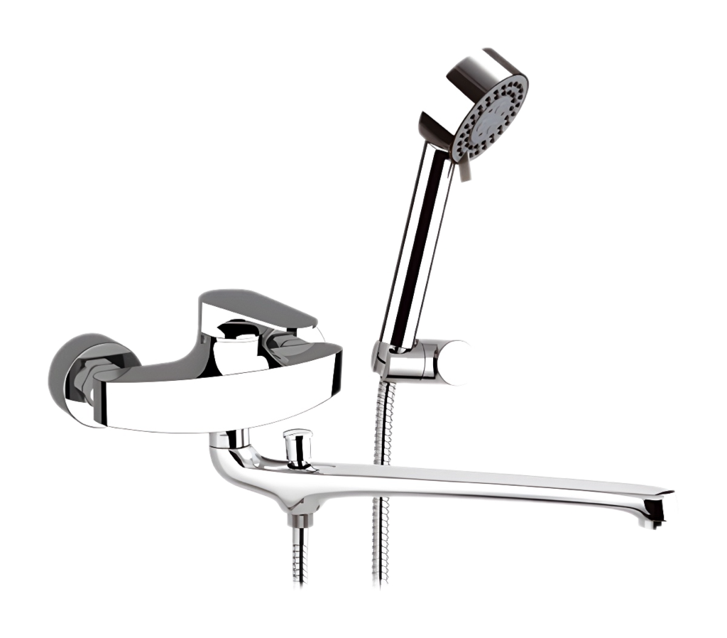 Remer Class Line Смеситель для ванны с душем, лейка 3 вида струи, шланг 150 см, цвет: cromo L49