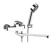 Remer Class Line Смеситель для ванны с душем, лейка 3 вида струи, шланг 150 см, цвет: cromo L49