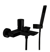 Remer Edge Смеситель для ванны с душем, лейка, держатель, шланг 150 см, цвет: nero opaco EG502NO