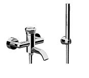 Remer Element Смеситель для ванны с душем, лейка, держатель, шланг 150 см, цвет: cromo ET02