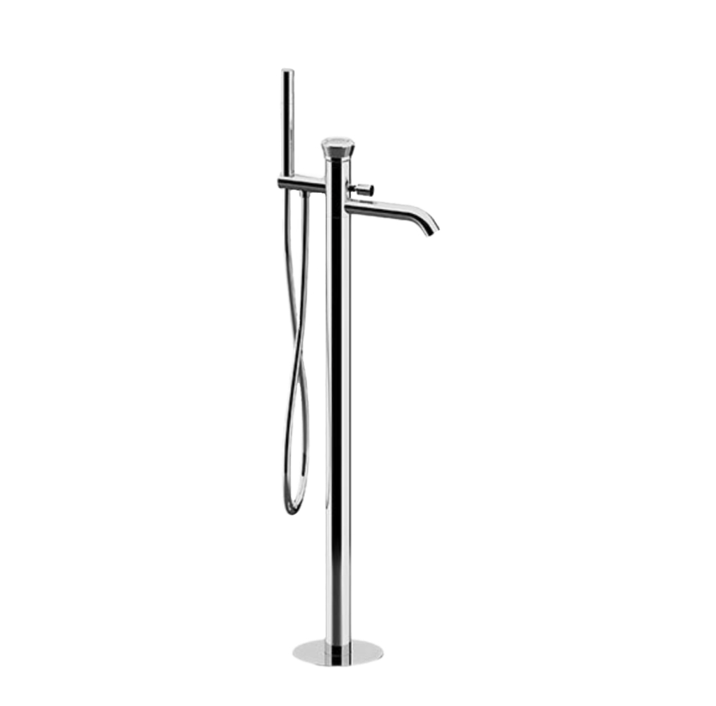 Remer Element Смеситель для ванны напольный, излив 18 см, со скрытой частью, цвет: cromo ET08