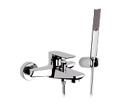 Remer Infinity Смеситель для ванны с душем, лейка, держатель, шланг 150 см, цвет: cromo I02