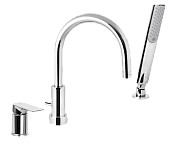 Remer Infinity Смеситель на борт ванны, излив 21,5 см, ручной душ, шланг 150 см, цвет: cromo I07