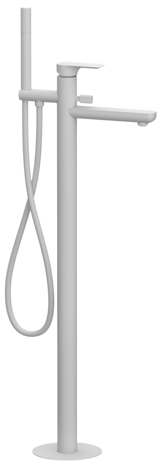 Remer Infinity Смеситель для ванны напольный, излив 18 см, со скрытой частью, цвет: bianco opaco I08BO