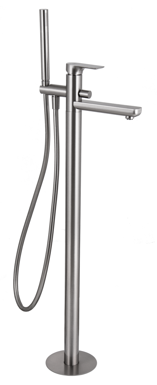 Remer Infinity Смеситель для ванны напольный, со скрытой частью, цвет: nichel spazzolato I08NP