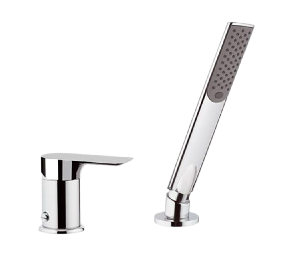 Remer Infinity Смеситель на борт ванны, шланг 150 см, цвет: cromo I27