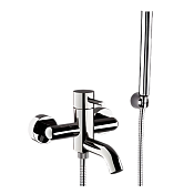 Remer X Style Смеситель для ванны с душем, лейка 1 вид струи, держатель, шланг 150 см, цвет: cromo X02