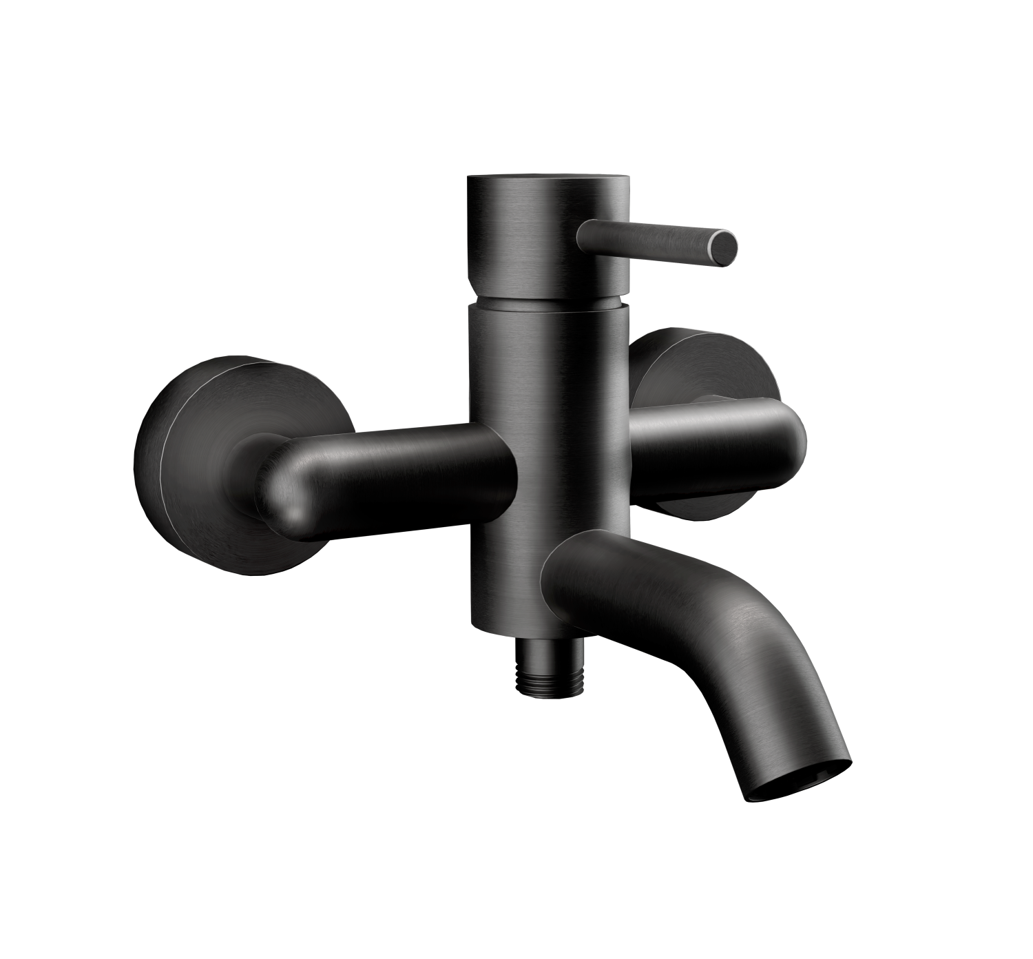 Remer X Style Смеситель для ванны с душем, цвет: cromo nero spazzolato X05CFP