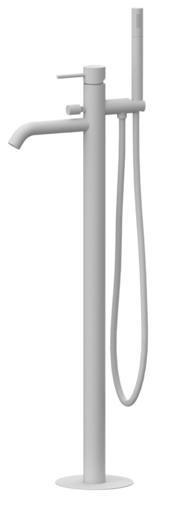 Remer X Style Смеситель для ванны напольный, излив 18 см, со скрытой частью, цвет: bianco opaco X08BO