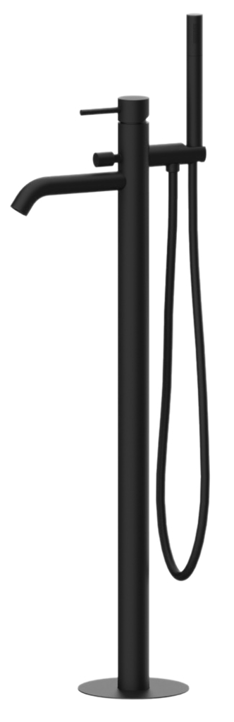 Remer X Style Смеситель для ванны напольный, излив 18 см, со скрытой частью, цвет: nero opaco X08NO
