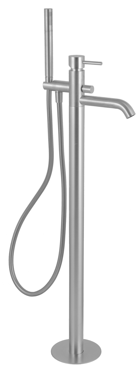 Remer X Style Смеситель для ванны напольный, со скрытой частью, цвет: nichel spazzolato opaco X08NPO