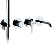 Remer X Style Смеситель для ванны, излив, лейка 1 режим, со скрытой частью, цвет: cromo X96S03ROXXG