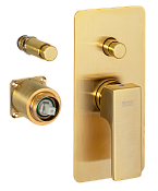 Remer Absolute Смеситель для ванны встраиваемый, 2 потребителя, внешняя часть, цвет: oro spazzolato AU09KBBG