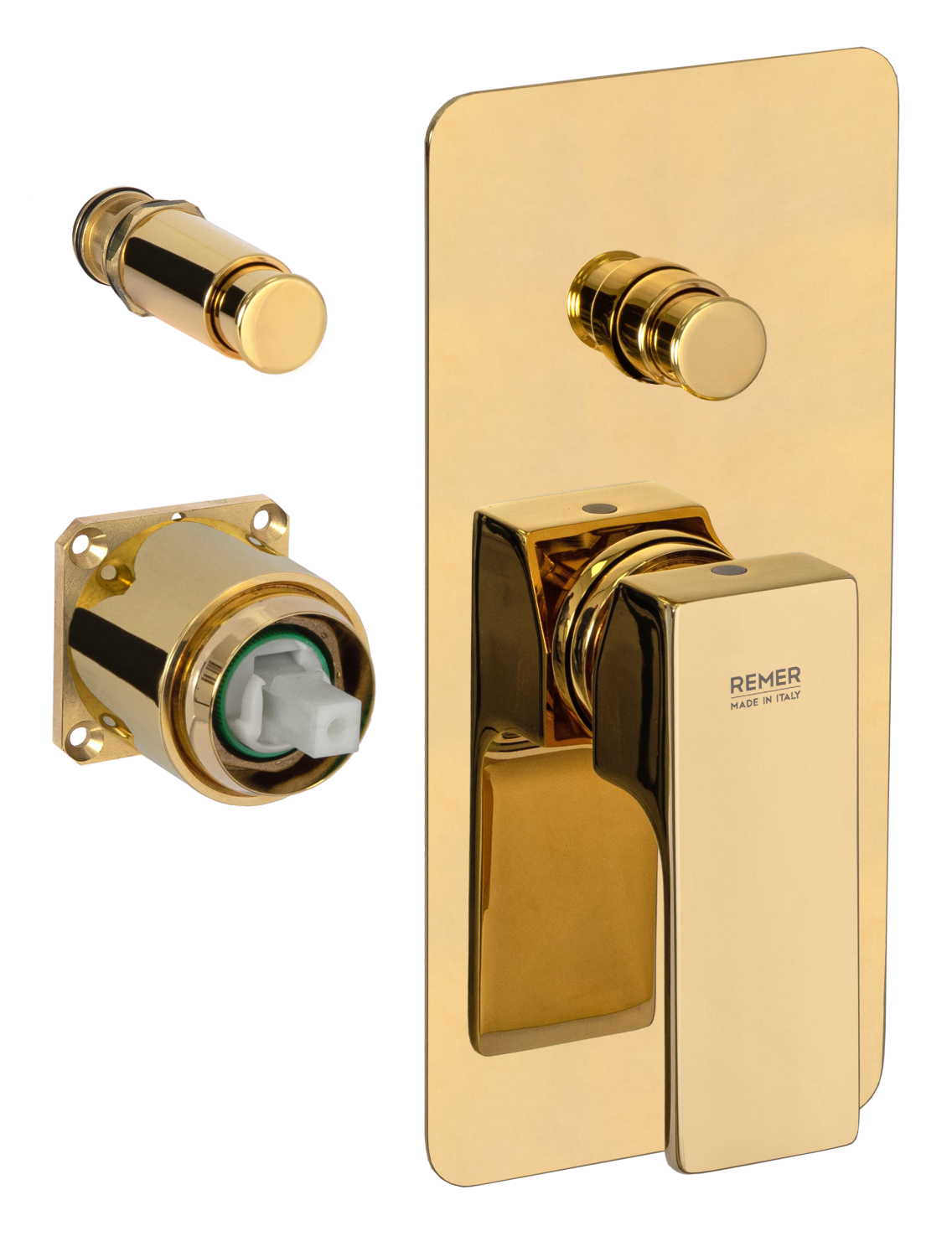 Remer Absolute Смеситель для ванны встраиваемый на 2 потребителя, внешняя часть, цвет: oro lucido AU09KBDO