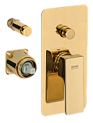 Remer Absolute Смеситель для ванны встраиваемый на 2 потребителя, внешняя часть, цвет: oro lucido AU09KBDO