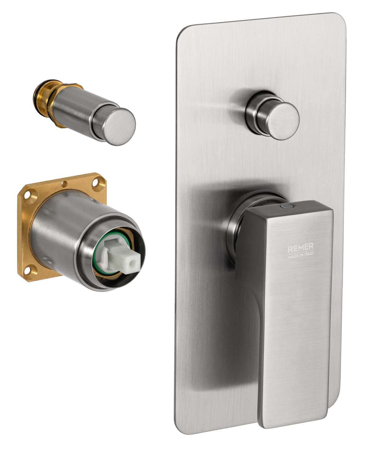 Remer Absolute Смеситель для ванны встраиваемый, 2 потребителя, цвет: nichel spazzolato AU09KBNP