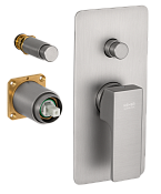 Remer Absolute Смеситель для ванны встраиваемый, 2 потребителя, цвет: nichel spazzolato opaco AU09KBNPO