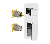 Remer Absolute Смеситель для ванны встраиваемый на 2 потребителя, внешняя часть, цвет: cromo AU92KB